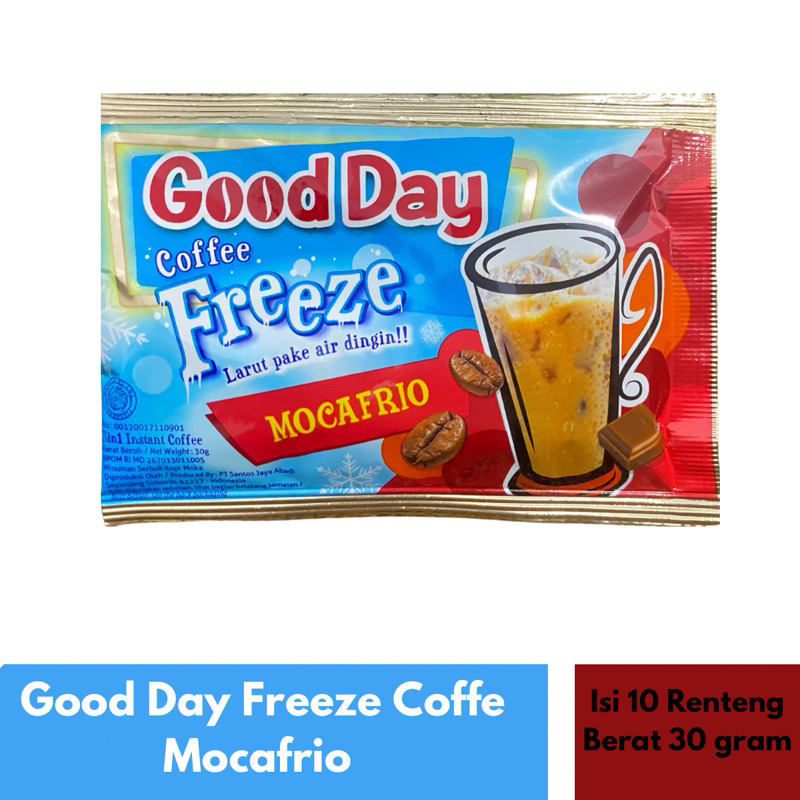 

{ Isi 10Renceng dan berat 30g } Good Day Freeze Mocafrio