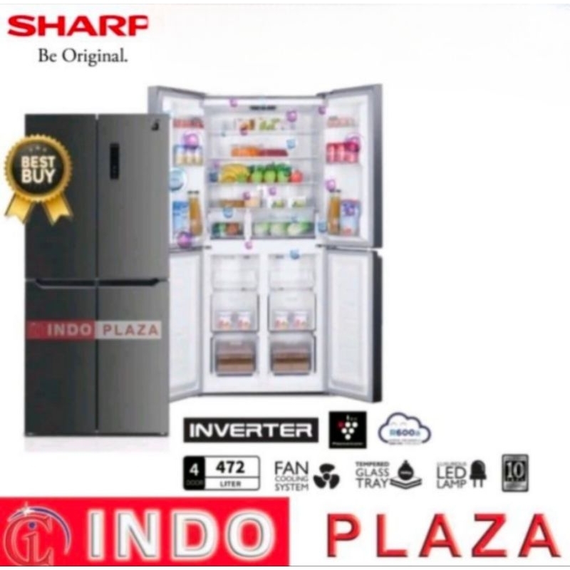 KULKAS SHARP SIDE BY SIDE 4 Pintu SJ-IF50PM-DS INVERTER
