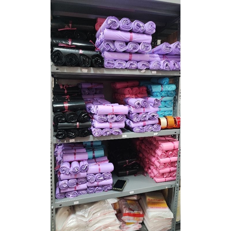 

Polymailer / Plastik Packing Lem Hitam Pink Biru Ungu