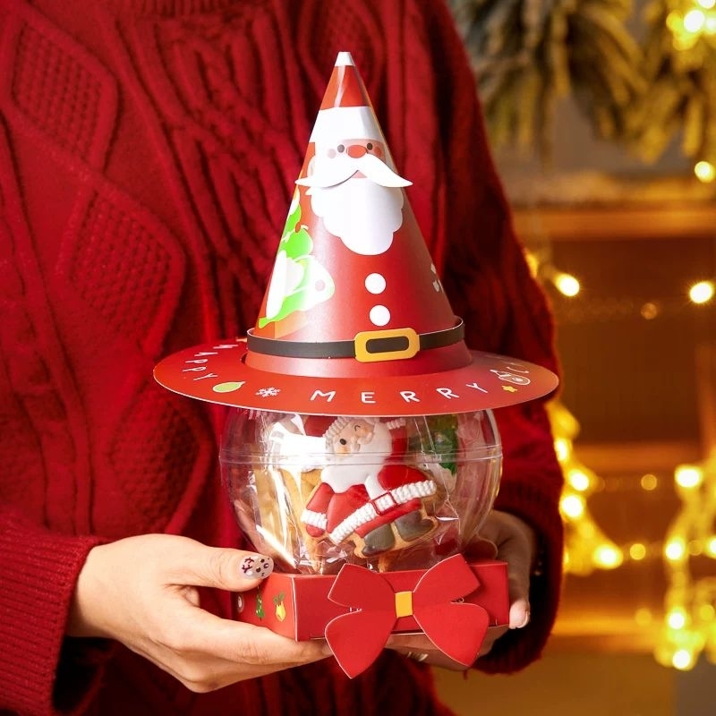 

HARGA 1SET Bola mika motif natal /ball mika box dessert box natal dessert box mika natal NEW
