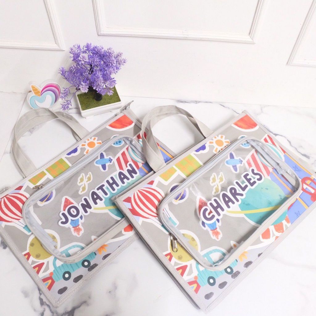 Mazaya Bag / SOUVENIR ULTAH ANAK CUSTOM / TAS LES ANAK / TAS MAP ANAK / MAP FOLDER / TAS WORKSHEET A