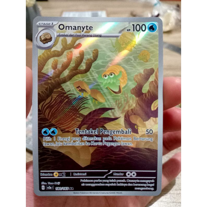 KARTU POKEMON OMANYTE AR INDONESIA HOLO