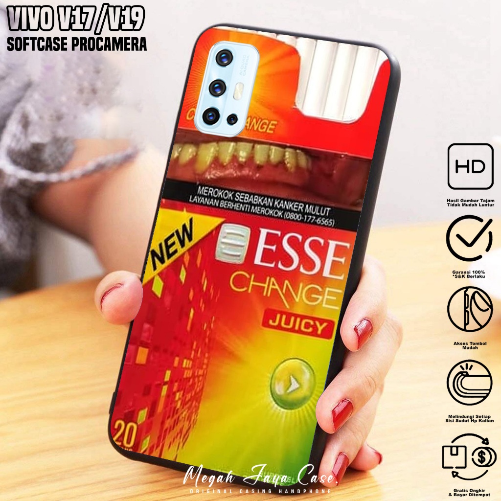 Softcase Hp VIVO V17 / VIVO V19 - Case Hp VIVO V19 / VIVO V17 Motif ESS - Softcase Pro Camera - Sili