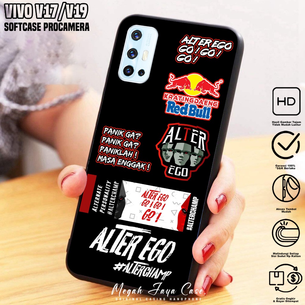 Softcase Hp VIVO V17 / VIVO V19 - Case Hp VIVO V19 / VIVO V17 Motif ESPRT - Softcase Pro Camera - Si