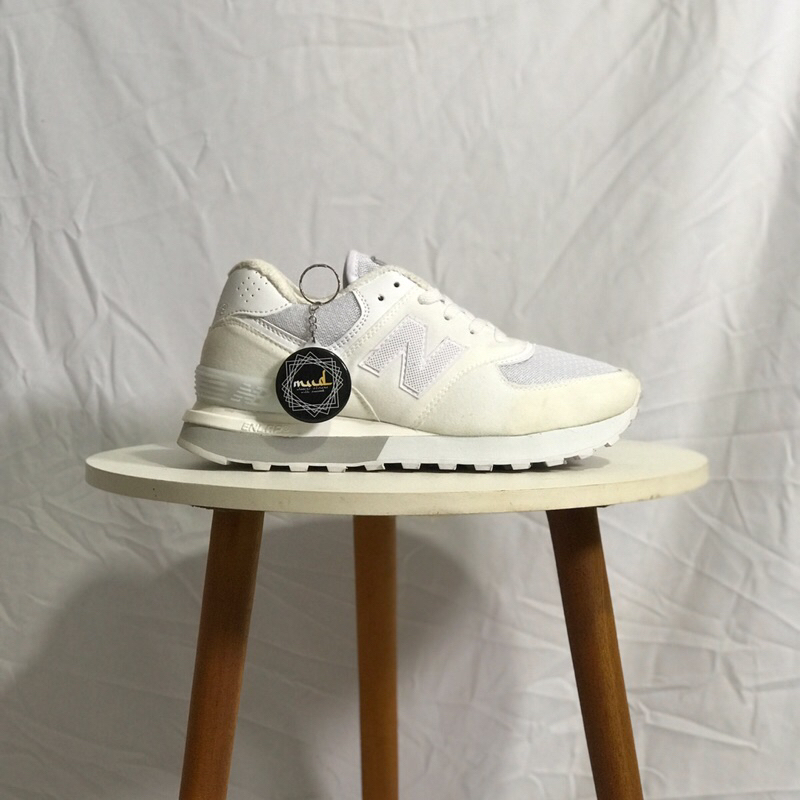 SEPATU CASUAL PRIA NB SI STONE ISLAND "FULL PUTIH"