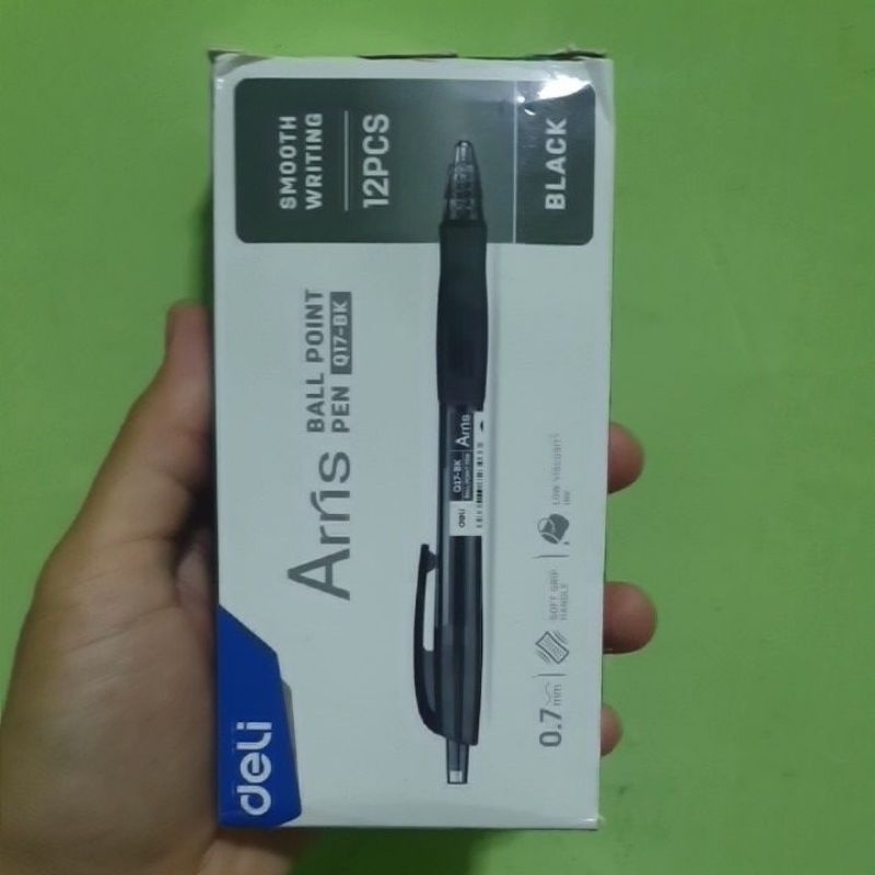

Bulpoin Deli 12 pcs ujung lancip warna HITAM