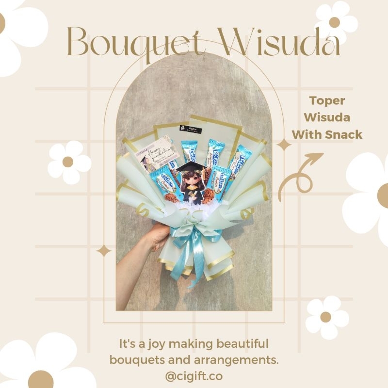 

Bouquet Wisuda Toper-Snack