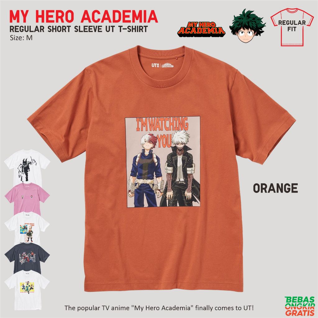 My Hero Academia UT Shirt Quirk Kaos Anime Deko Shoto Ochaco UNIQLO