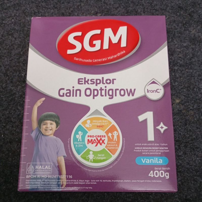 Sgm Eksplor Gain Optigrow 400 gram 1+, gain 100 dan gain 800gr 0-12bulan