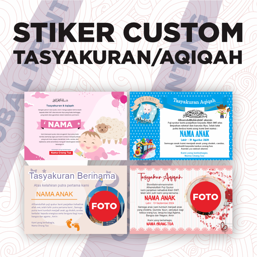 

Cetak Sticker Label Syukuran Kelahiran Aqiqah Custom FREE DESIGN