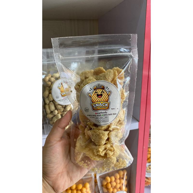 

snack keripik tahu bulat kering gurih aqrfoody