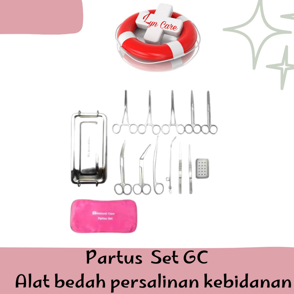 LynCare PARTUS SET GC Alat Bedah Bidan Partus Surgery Alat Persalinan alat Kebidanan GENERAL CARE