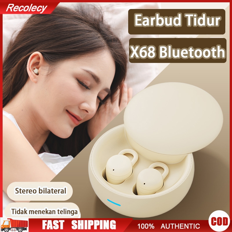 X68 Bluetooth Earphone TWS Wireless Bluetooth Earbuds Sleep Earbuds, Gaming Mode Wireless Earphone