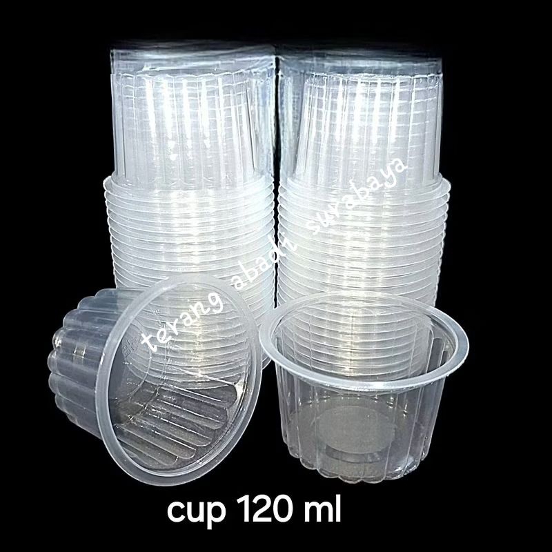 (50 pcs) Cup Jelly 120ml/Cup Agar-agar 120ml/Cup Puding Belimbing 120ml/Cup Puding Ulir/Cup Gelomban