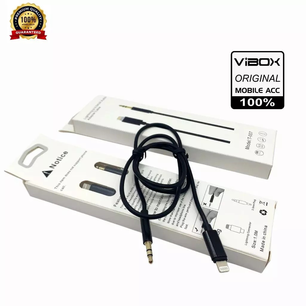PM - vibox Kabel AUX iPhone GL060/T-007 Lightning to Jack 3.5mm Audio 7 8 X XR XS Max 11 ProMax 12 m