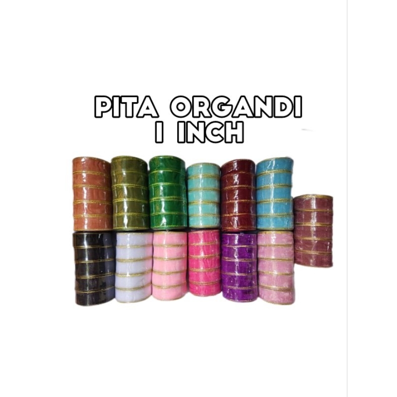 

[1 ROLL] PITA ORGANDI LIST MAS 1 INCH (2.5CM)