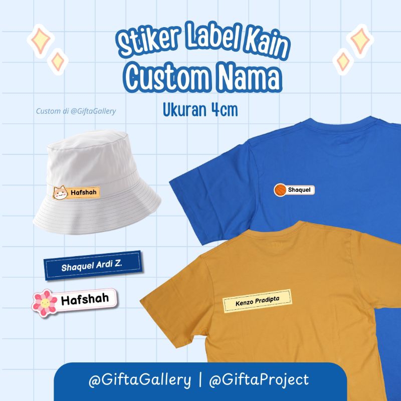 

Stiker Label Baju & Kain Sticker Custom Nama 20pcs