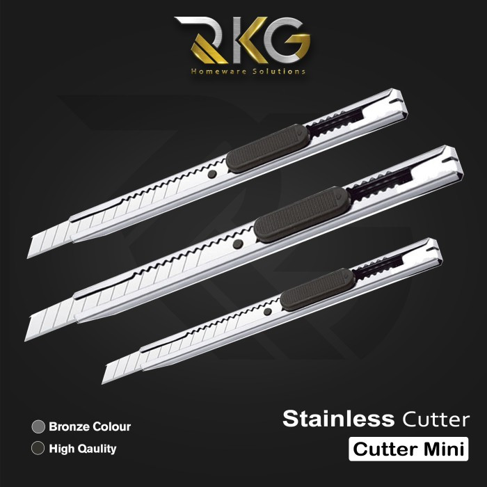 

Pisau Cutter Besi Mini / Pisau Cutter Stainless / Cutter Stainless