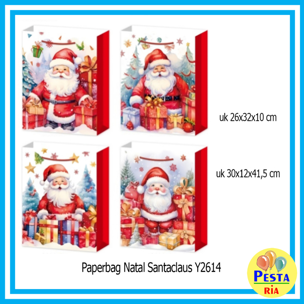 

Murah!! (1Pcs) Paperbag Natal UK M 26X32X10cm, paperbag natal, paperbag christmas, souvenir natal, paperbag merry christmas