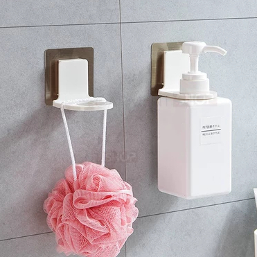 Gantungan Botol Sabun Shampo Hand Sanitizer Rak Dinding Tempel Kamar Mandi Dapur Saos Kecap