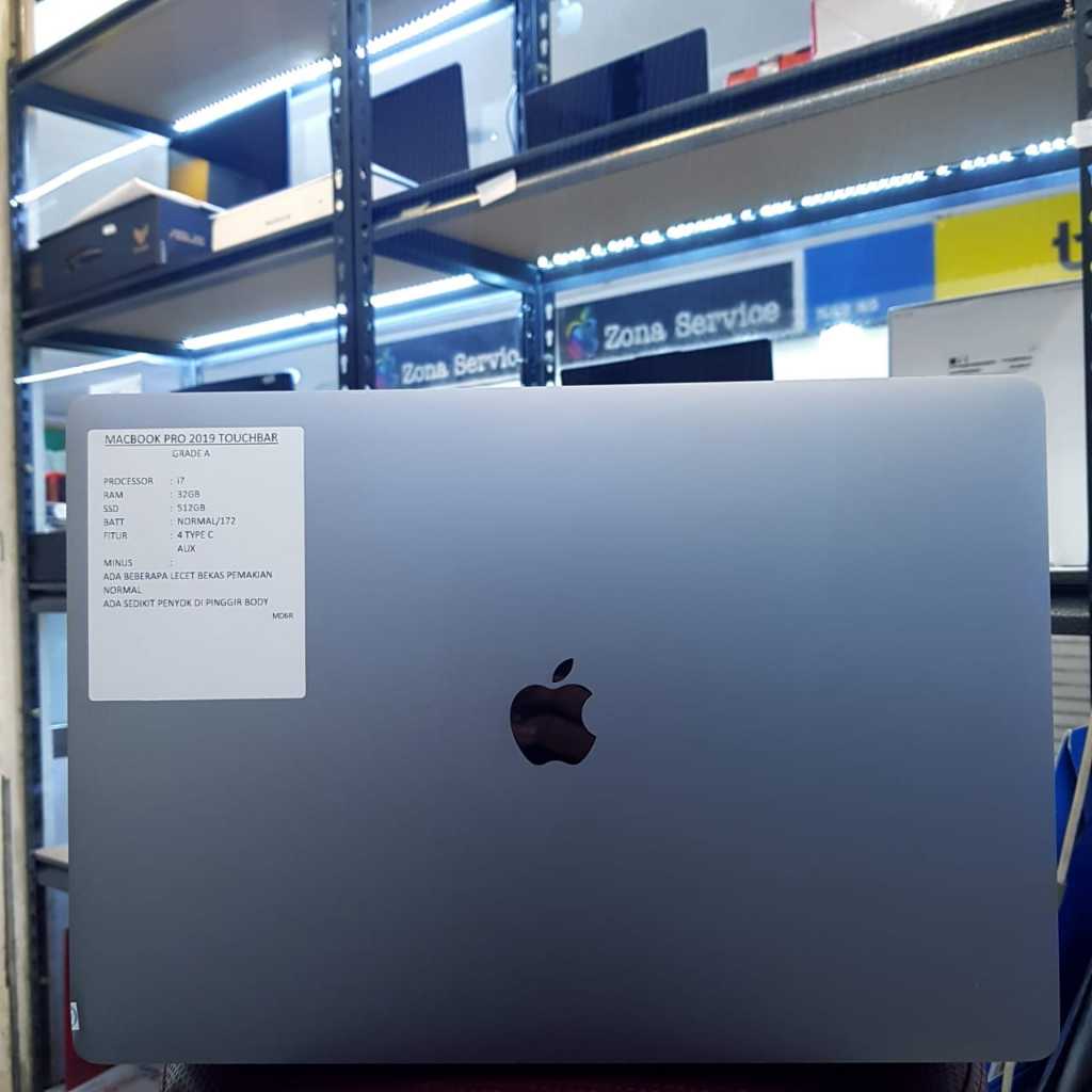 Macbook pro 2019 Touchbar 16 inchi 32/512Gb Second Bekas