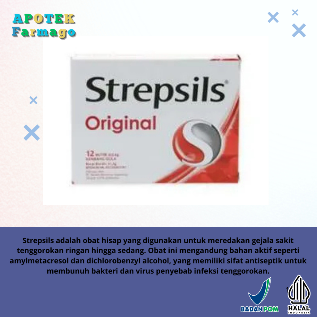 

Strepsils Original Box Isi 12Butir - Pelega Tenggorokan