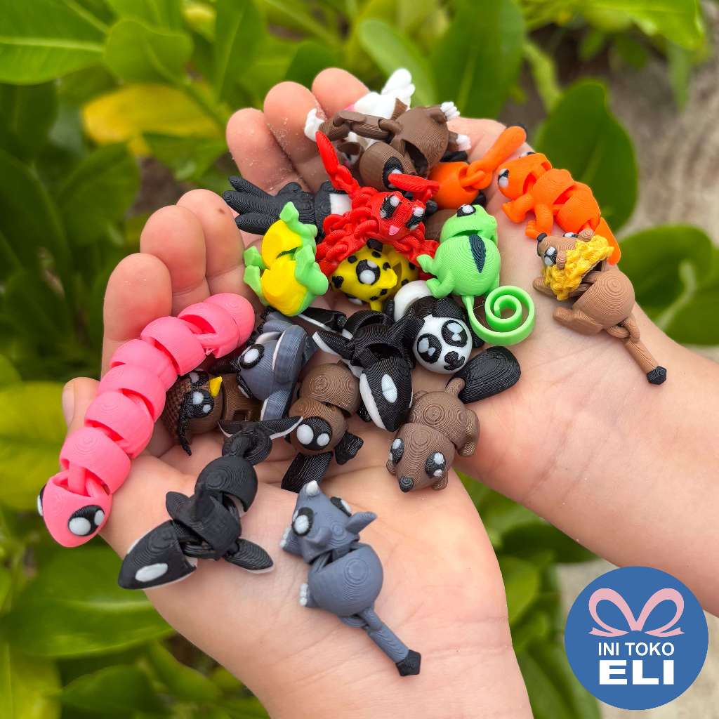 Miniatur Hewan Binatang Mini Burung Hantu, Armadillo, Panda, Singa, Tokek, Kepiting, Badak, Gajah