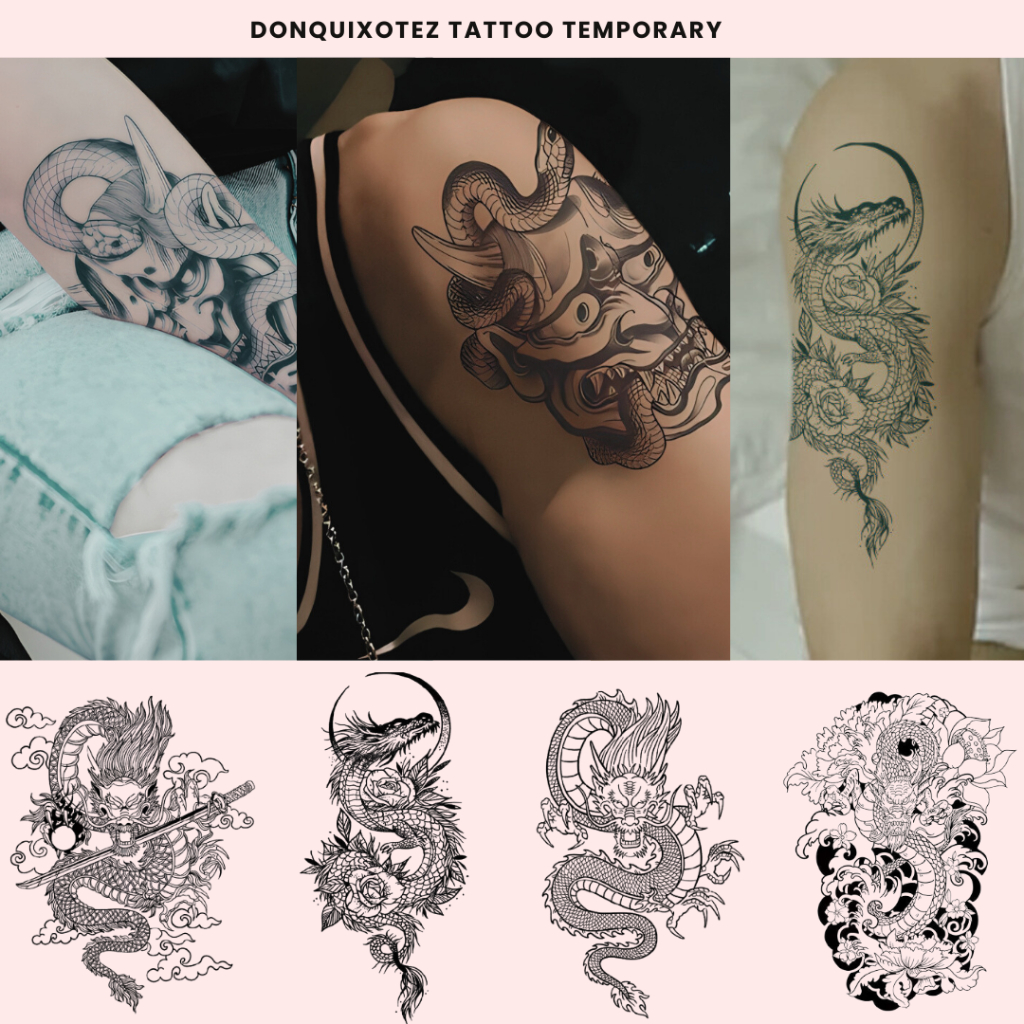 PREMIUM TATTOO TEMPORARY FRUIT INK TAHAN LAMA 15 HARI TATO TEMPORER SEMI PERMANEN 11x18 CM WATERPROO