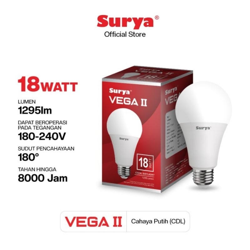 Lampu LED Surya Vega II 18 Watt Putih