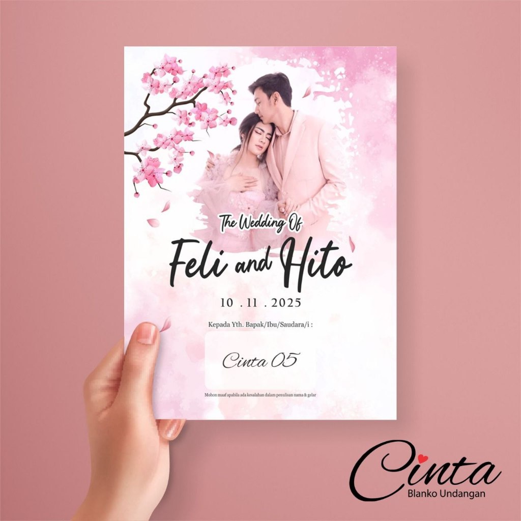 Blangko Undangan Cinta 05 | Blangko Undangan | Undangan Murah | Kertas Undangan Kosong Murah