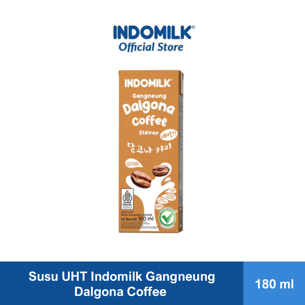 

Susu UHT Indomilk Gangneung Dalgona Coffee 180ml