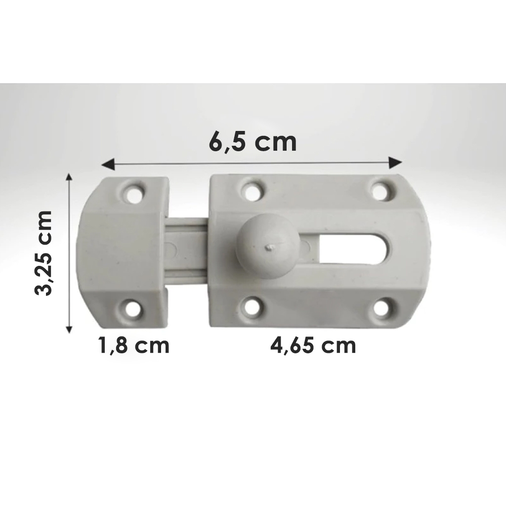 GRENDEL PVC/GERENDEL PVC PUTIH/ SELOT PINTU JENDELA PLASTIK PVC 2"