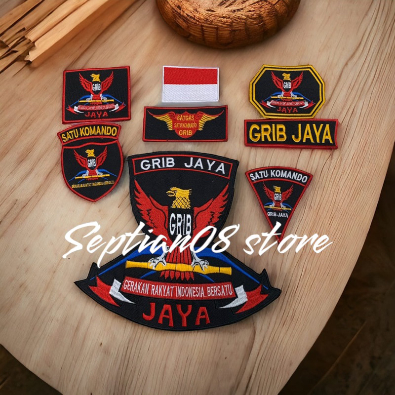 LOGO BORDIR GRIB JAYA BEDGE ORMAS GRIB JAYA BORDIR KOMPUTER RAPI