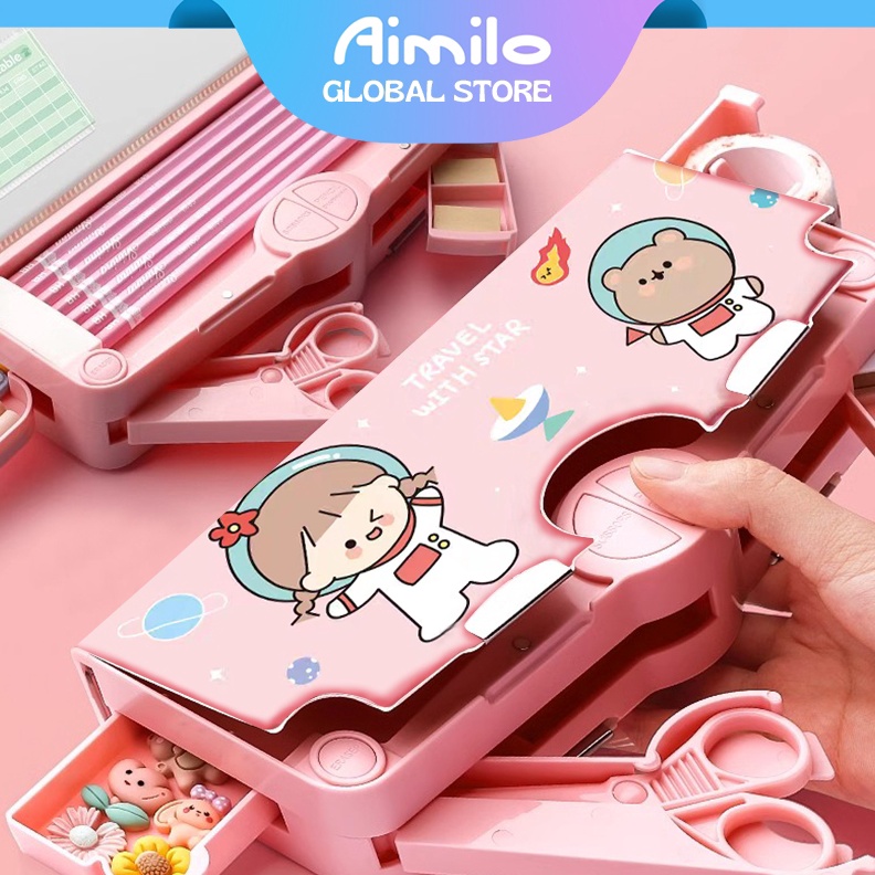 

KODE L99Y Aimilo Kotak Pensil Aesthetic Tempat Pensil Anak Perempuan Waterproof Kotak Pensil Anak Laki Laki Alat Tulis Sekolah