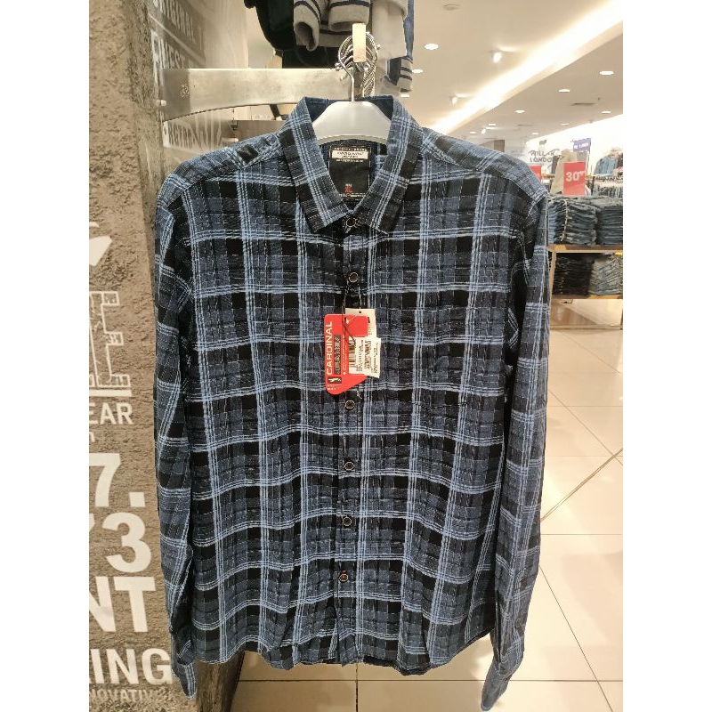 CARDINAL kemeja lengan panjang Navy