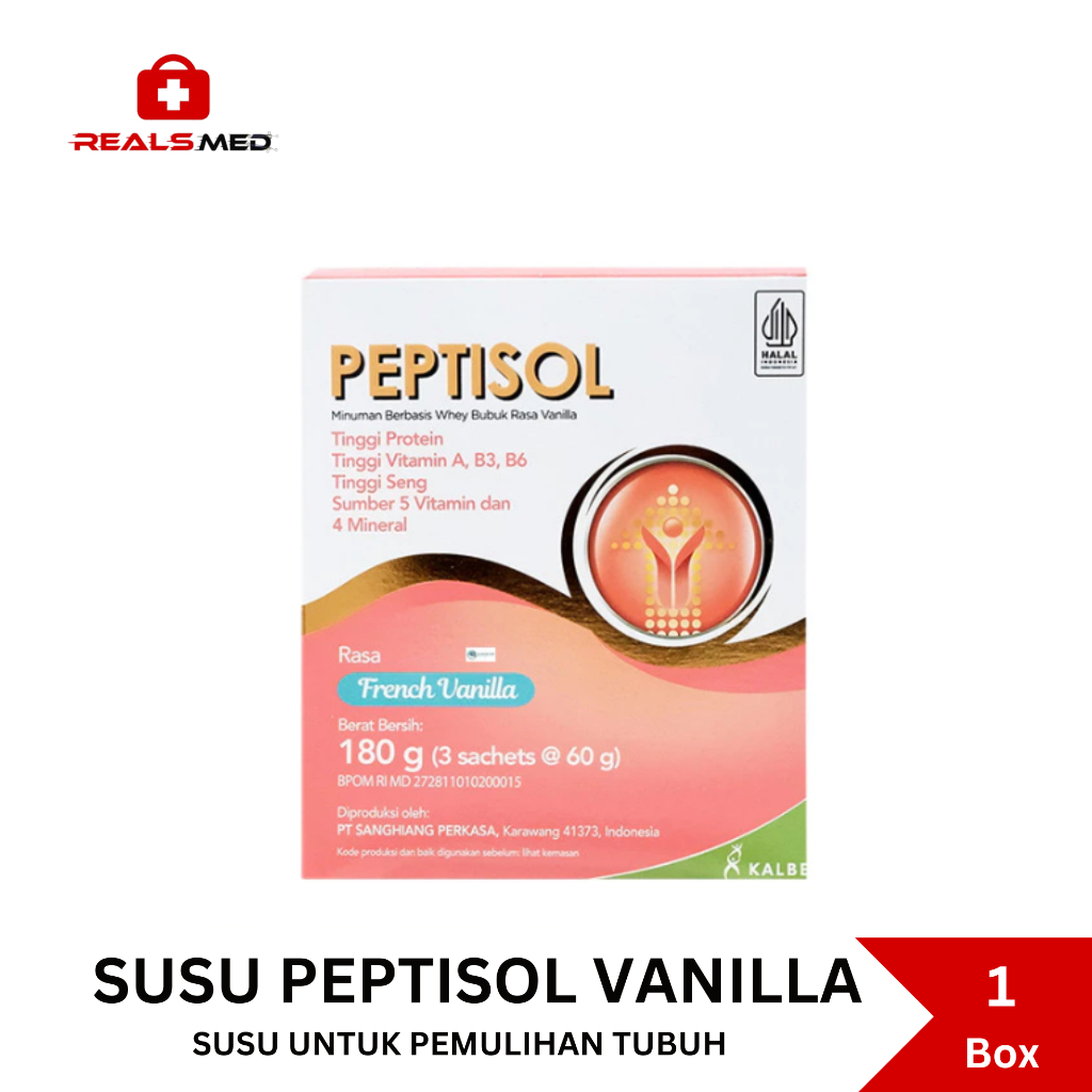 

Peptisol Vanila 180 Gram - Susu Tinggi Protein Pemulihan Pasca Sakit