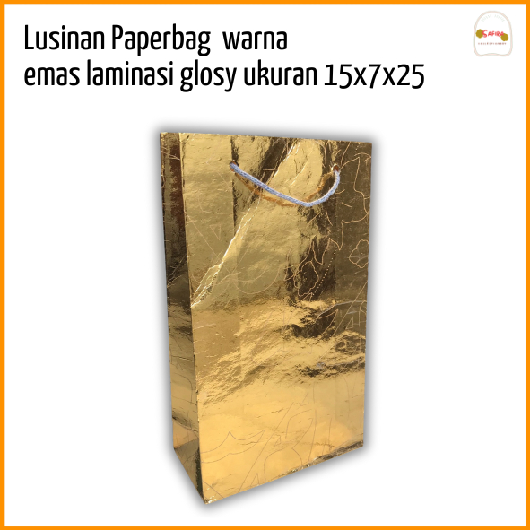 

[LUSINAN] PAPERBAG WAFER DAN MINUMAN LAMINASI GLOSY WARNA EMAS UK 15 × 25/ PAPERBAG KERTAS WAFER TEH PUCUK MURAH KANTONG KERTAS PAPER BAG HAJATAN SOVENIR