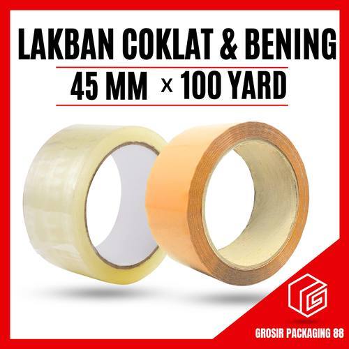 

Lakban Coklat Bening 2 inch x 100 yard 45mm x 100yard setara daimaru TERMURAH Lakban Coklat 2 Inch 100 Yard 45mm 48mm 2" 100Y Tape Plakban Isolasi