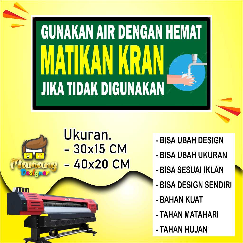 

Cetak Sticker Matikan Kran Untuk Di WC Hijau