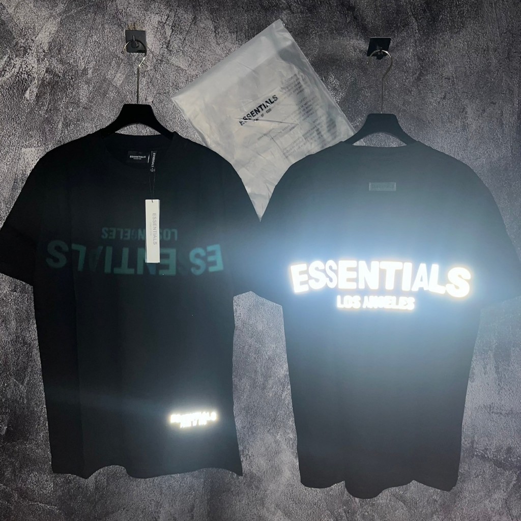 Kaos Essentials L A Reflective Oversize Impor Size Euro 16s Pria Wanita