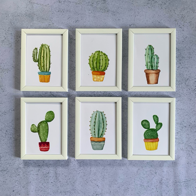 Hiasan dinding kaktus minimalis pajangan dinding rumah
