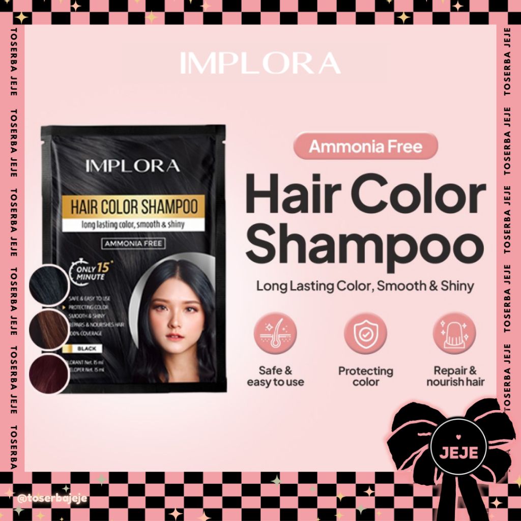 Implora Hair Color Shampoo | Sampo Pewarna semir rambut