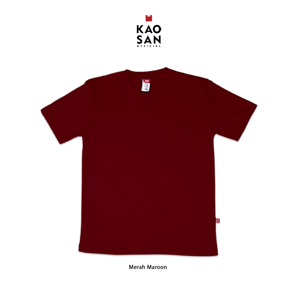 KAOS POLOS MERAH MAROON - KAOS POLOS PRIA DAN WANITA - KAOSAN OFFICIAL