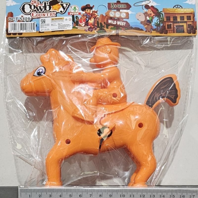 Kuda Cowboy Country 5128 Mainan Anak Orang Tunggang Kuda Berjalan Putar Kunci Termurah Terlaris Kado