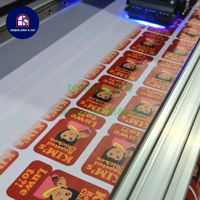 

print UV COLOR ONLY Sticker Vinil roll + cutting