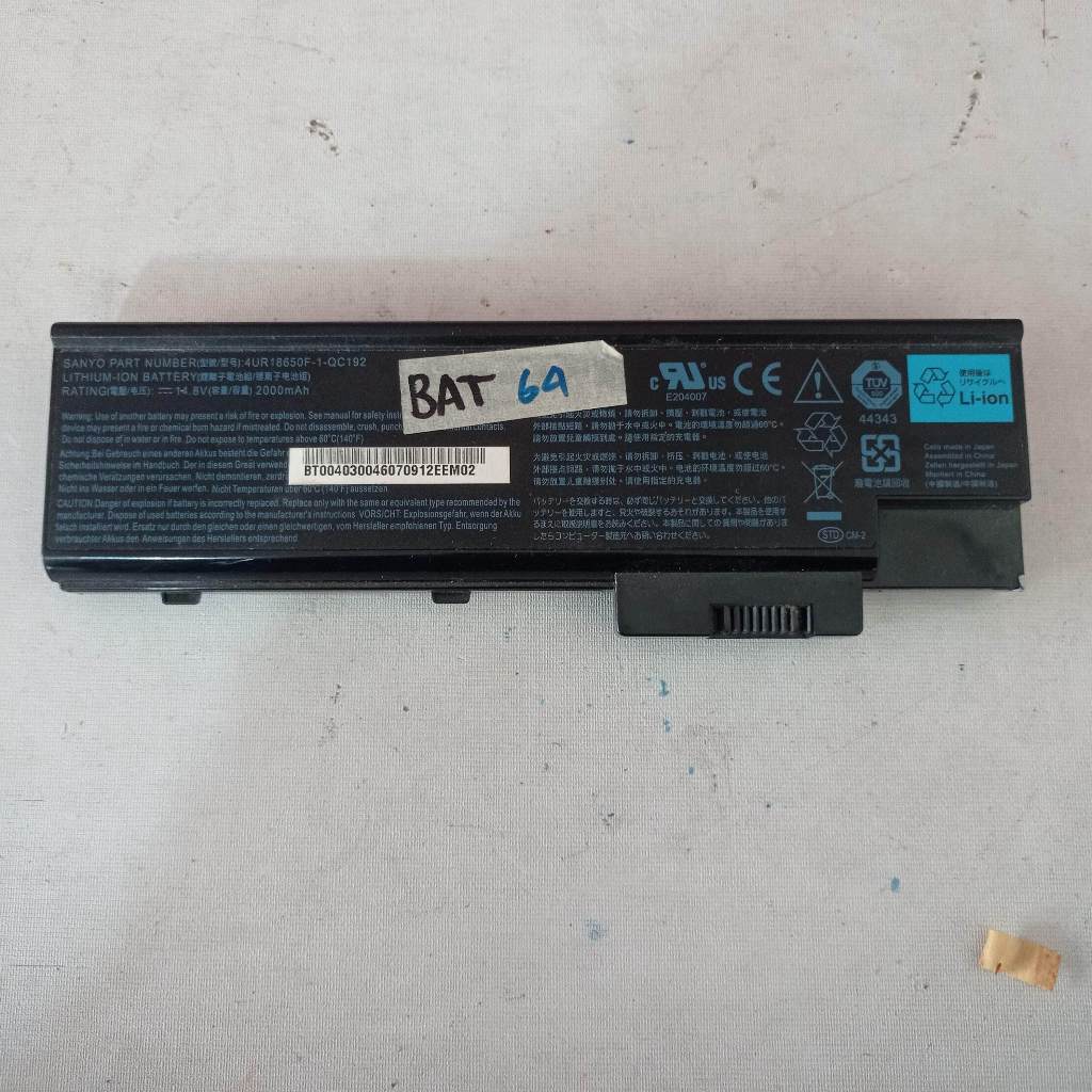 Baterai Laptop Acer Aspire 1640 1650 1680 4UR18650F Second Bekas 64