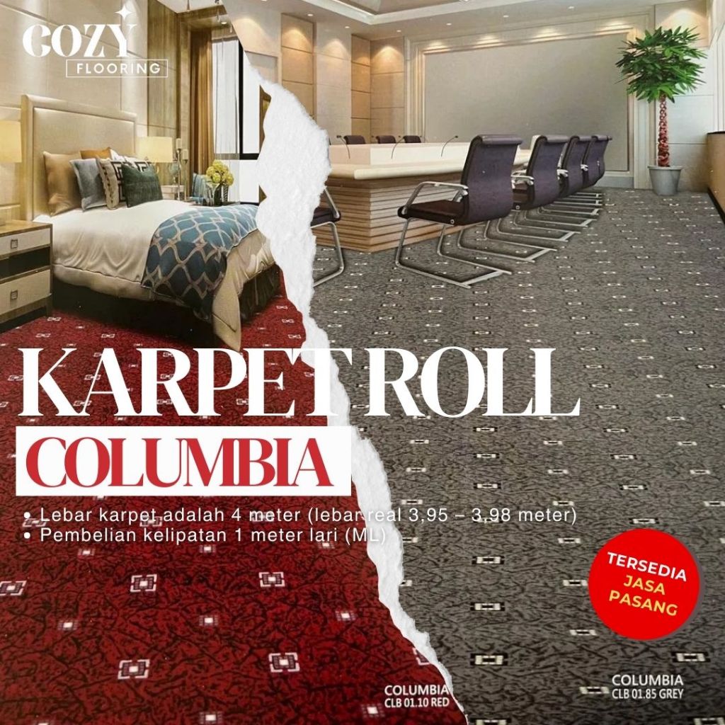 karpet roll columbia lebar 4m | karpet hotel | karpet kantor
