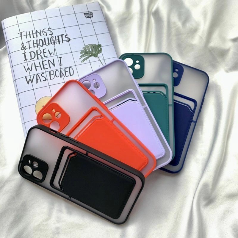 Case Xiaomi Redmi 9/Redmi 9A/Redmi 9C/Redmi 9T/ Note 10 Pro/ Note 9 Case Gingle Card Slot Kartu/Card