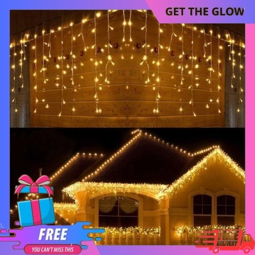 Lampu Tumblr Tirai LED Warna Warni Dekorasi Natal Lainnya Panjang 4 Meter