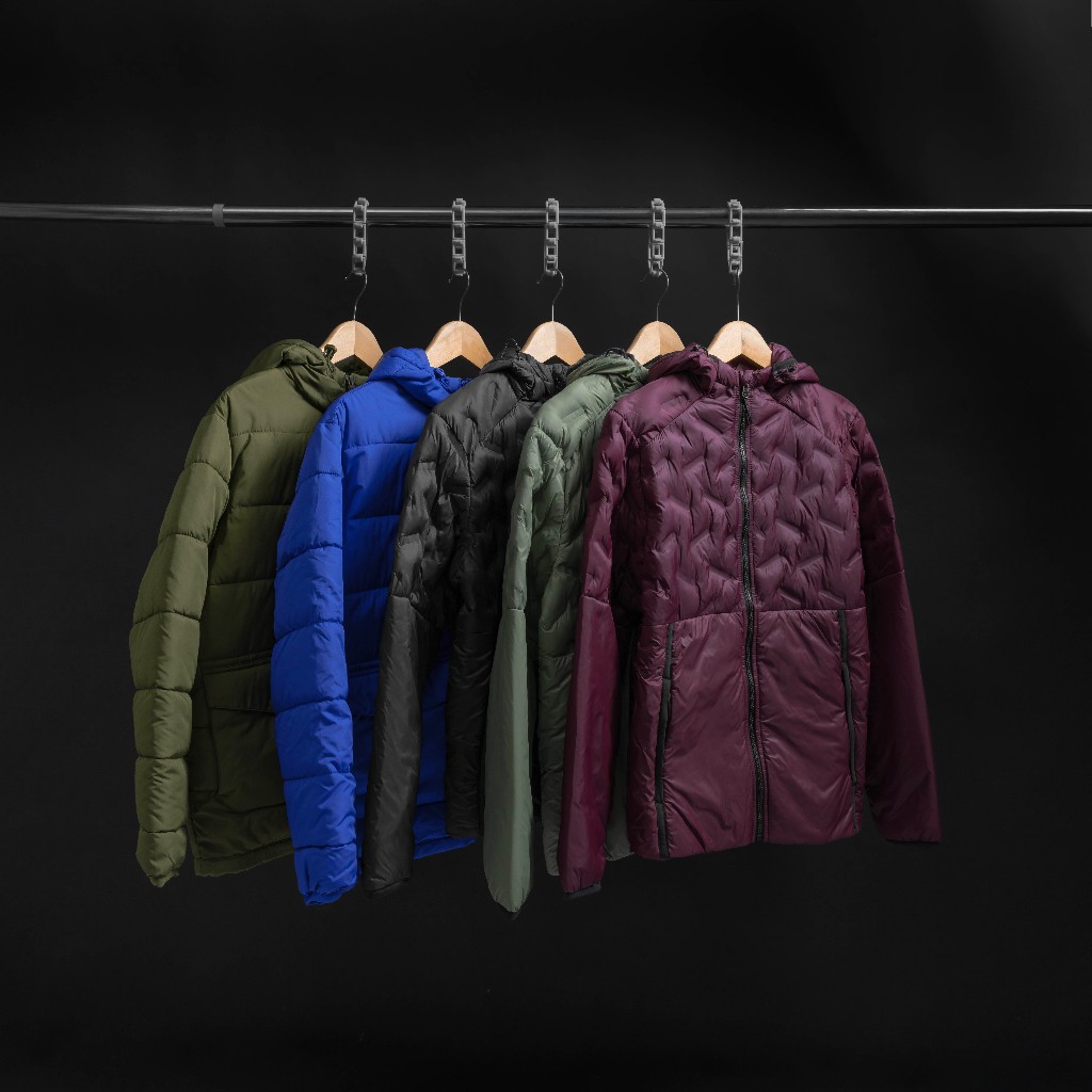 Jacket Puffer Hoodie Pria - Water Resistance